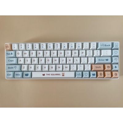 Squirrel 104+32 Cherry MX PBT Dye-subbed Keycaps Set for Mechanical Keyboard GK61 64 68 87 96 980 104 108